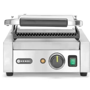 Contactgrill – Enkel, Hendi, Boven En Onder Geribd, 230v/1800w, 310x426x(h)510mm Beperkt Aanbod
