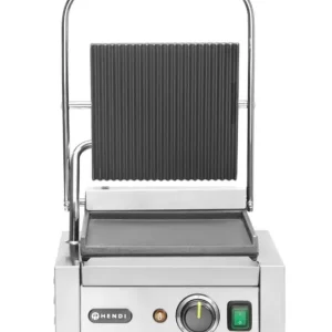 Contactgrill – Enkel, Hendi, Boven Geribd, Onder Glad, 230v/1800w, 310x400x(h)510mm Beste Prijs