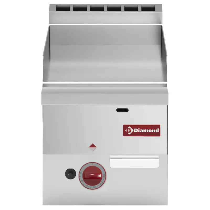 Diamond Bakplaat | PRO 600 | Gas | Glad | 5.2kW | 300x600x280/400mm Laatste Versie