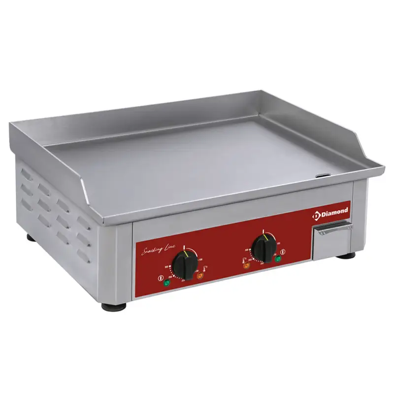 Must-Have Diamond Bakplaat | RVS Oppervlak | Plaatdikte 4+2 mm | 3.5kW | 600x450x190mm