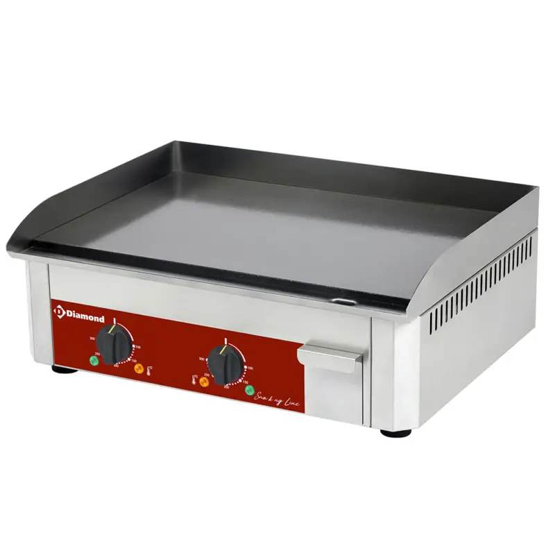 Diamond Bakplaat | Dubbel Geëmailleerd Oppervlak | Plaatdikte 10 mm | 6kW | 2x230V | 600x450x190mm Beperkt Aanbod
