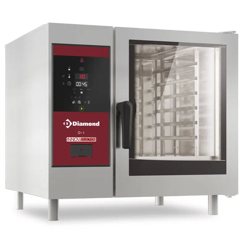 Koopje Diamond Combisteamer | Gas | 6x GN 1/1 | Cleaning | Stoom en Convectie | 867x850x808mm