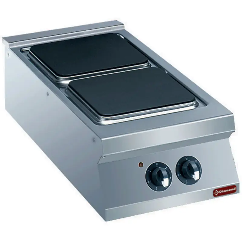 Diamond Fornuis | Elektrisch | 2 Platen Top | 2x 4kw | 400x900x250/320mm Merkproduct