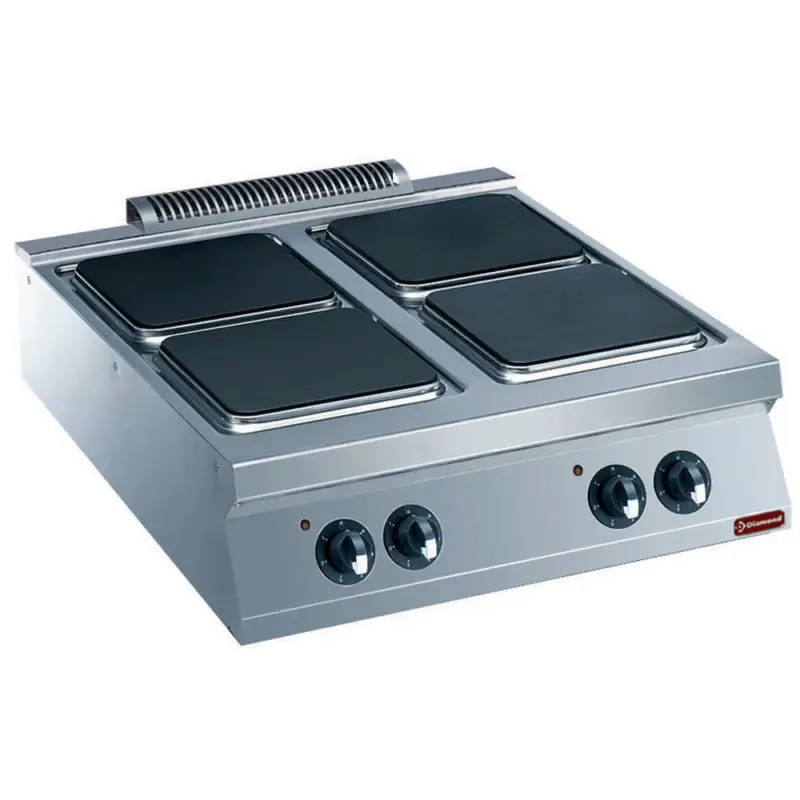 Diamond Fornuis | Elektrisch | 4 Platen Top | 4x 4kw | 800x900x250/320mm Op = Op
