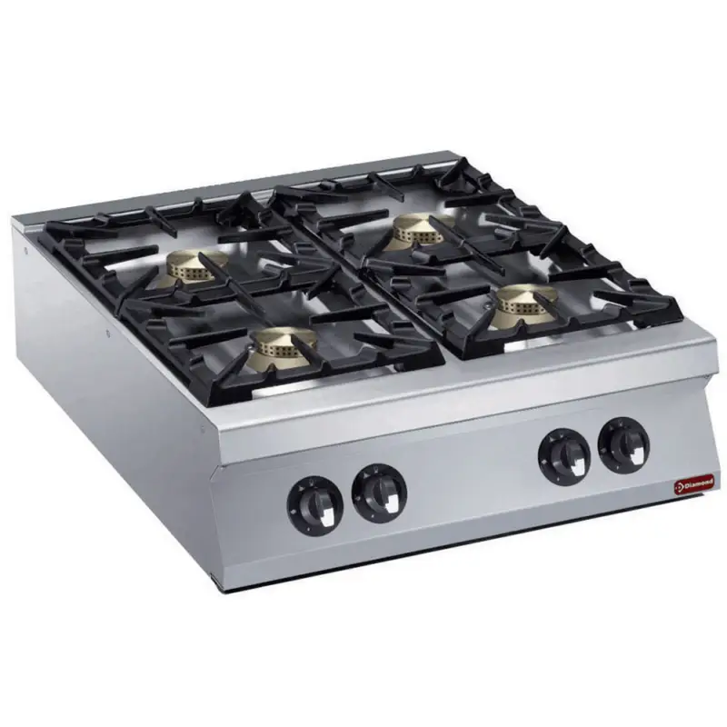 Bestseller Diamond Gasfornuis | 4 Branders | Top | Powerful | 4x 10kw | 800x900x250/320mm