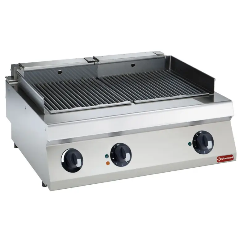 Diamond High Power Stoomgrill | MAXIMA 900+ | Elektrisch | RVS Oppervlak | 11.6kW | 400V | Vulkraan + Aftapkraan | 800x900x275/348mm Meest Verkocht