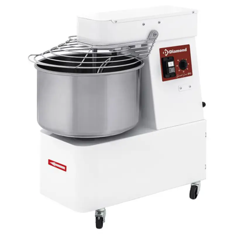 Weekendaanbieding Diamond Horeca Deegmenger | 18kg/22L | 1 Snelheid | Vaste Kop + Kom | 230v | 390x670x730mm