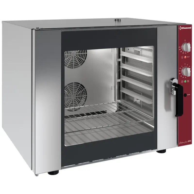 Diamond Heteluchtoven | 6 Niveaus EN 600×400 | 400V | Handmatige Bevochtiging | 885x815x720mm Actieprijs
