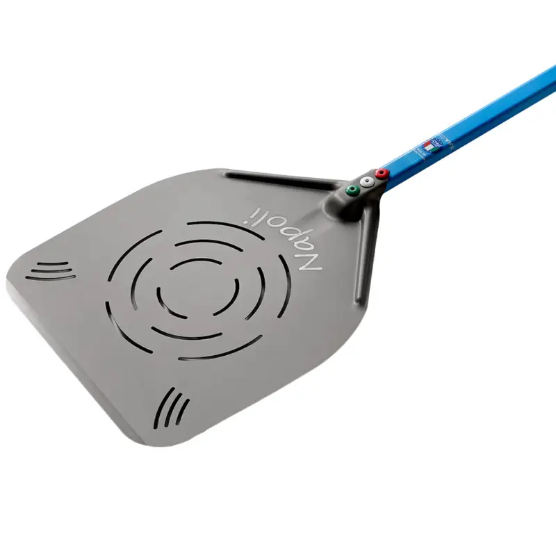 Diamond Geperforeerde Napolitaanse Aluminium Pizzaschep | 370 mm | 1860 mm Alleen Vandaag