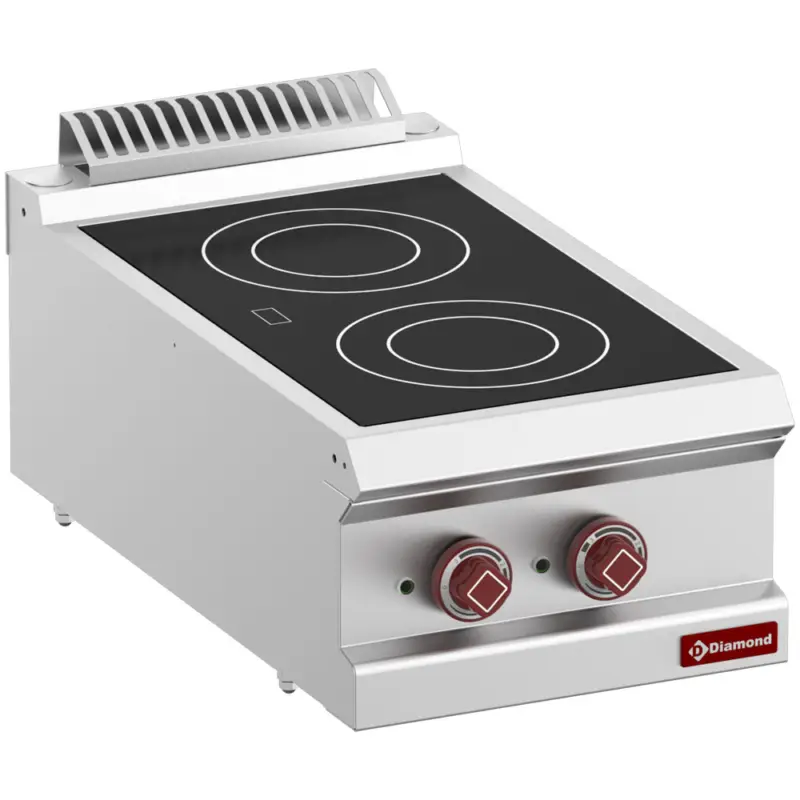 Beste Prijs Diamond Glaskeramisch Fornuis | OPTIMA 700 | 2 Kookpunten | 4.3kW | 400V | 400x700x250/320mm