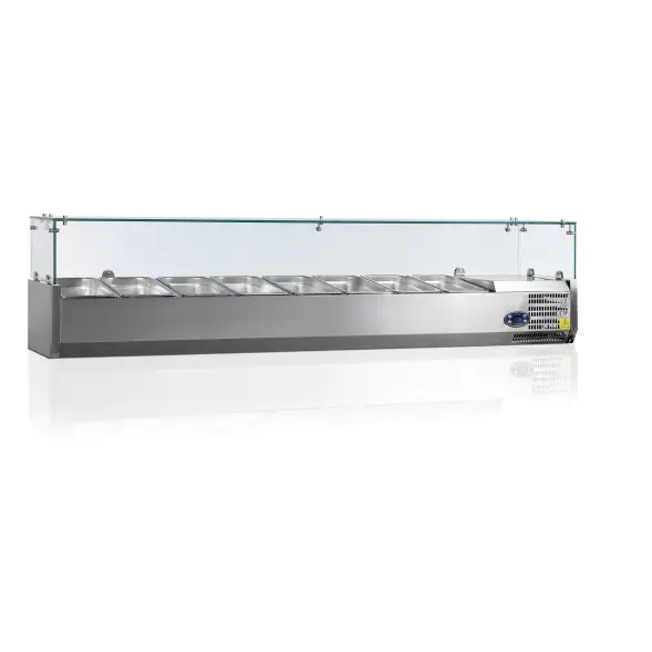 Tefcold RVS opzetvitrine VK38-180 Aanbieding