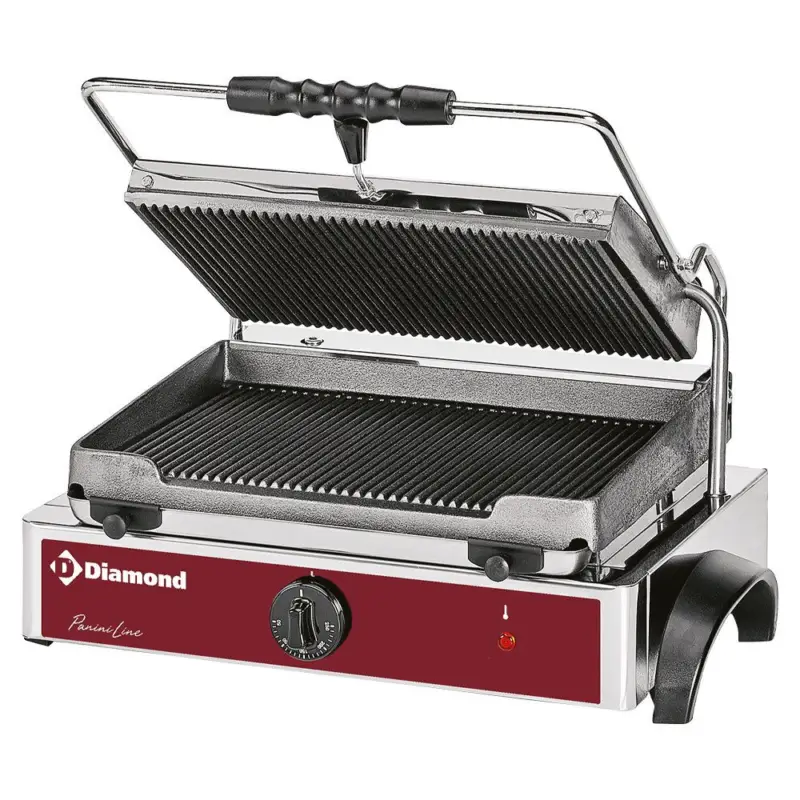 Elektrische panini grill MEDIUM, geribde platen Beste Prijs