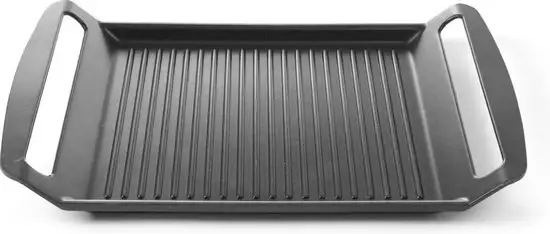 Lage Kosten HENDI - Grillplaat - Aluminium - Met anti-aanbaklaag - 39x26 cm