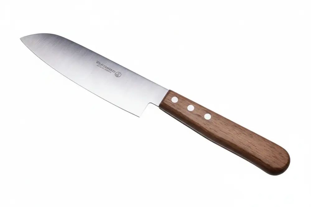 Rechtstreeks Van De Fabrikant Messermeister - Santoku Mes - Rood Beuken - 16,5 cm