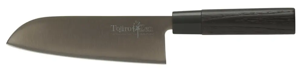 Tojiro - Mes - Black Zen Santoku - Donker hout - 17 cm Lage Prijs