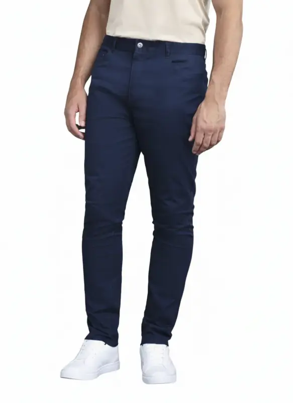 Dagaanbieding Karlowsky® 5-Pocketbroek - koksbroek - herenbroek, van klassieke stretch, duurzaam materiaal,organisch katoen Blauw