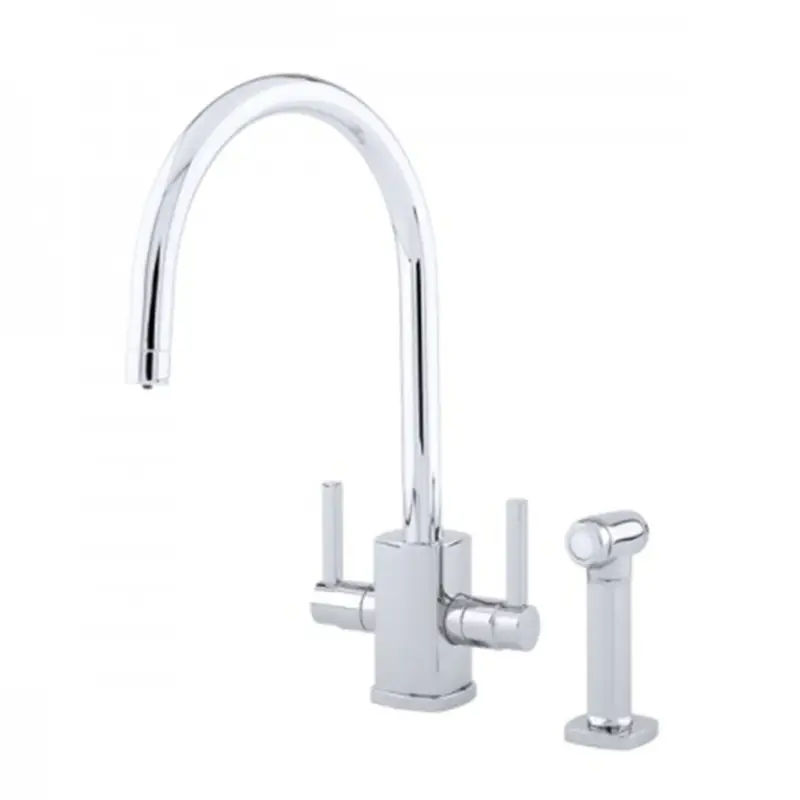 Actieprijs P&R Mayfair London Rubiq 1 gats keukenkraan "C" vorm met handdouche Chroom