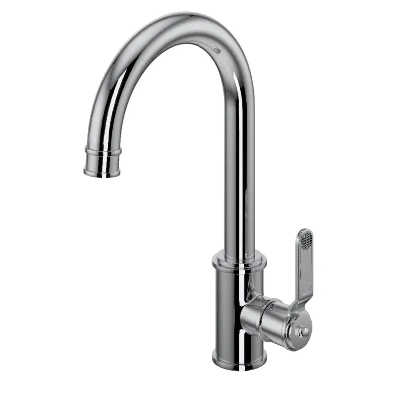 Beperkt Aanbod P&R Mayfair London Armstrong 1-gats keukenmengkraan met 1 hendel bediening `Handle Textured` Geborsteld Messing