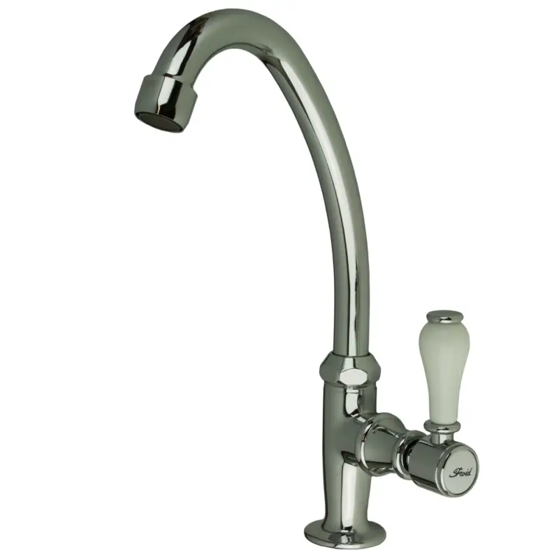 Koopje Retro Fonteinkraan met draaibare uitloop en keramiek hendel Chroom