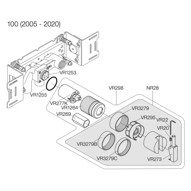 Shop Nu VOLA serviceset greep + binnenwerk 100 voor kranen 2005-07/2020 VR298
