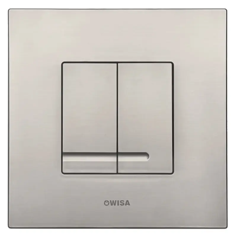 Nieuw Wisa Delos bedieningspaneel vierkant kunststof 16x16cm dualflush DF Geborsteld Nikkel