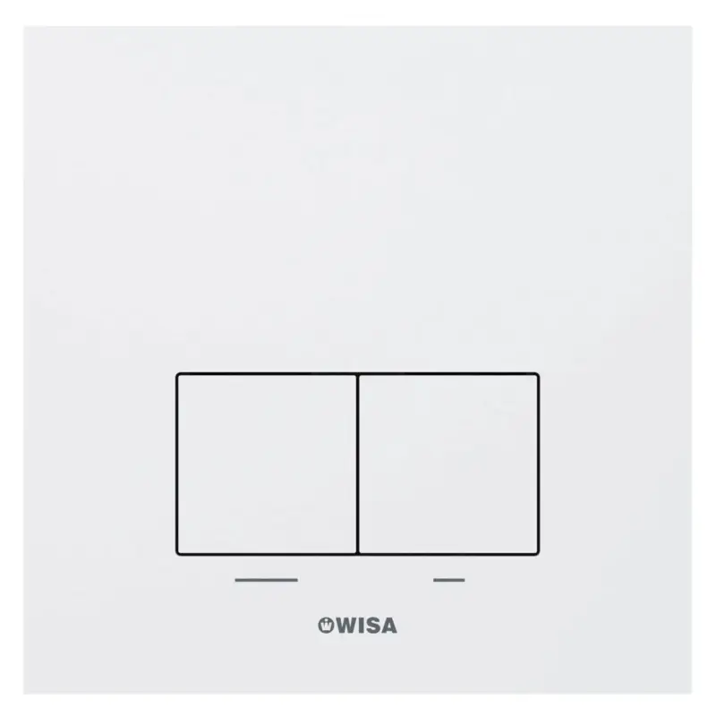 Dagaanbieding Wisa Delos bedieningspaneel vierkant aluminium 16x16cm dualflush DF Mat Wit
