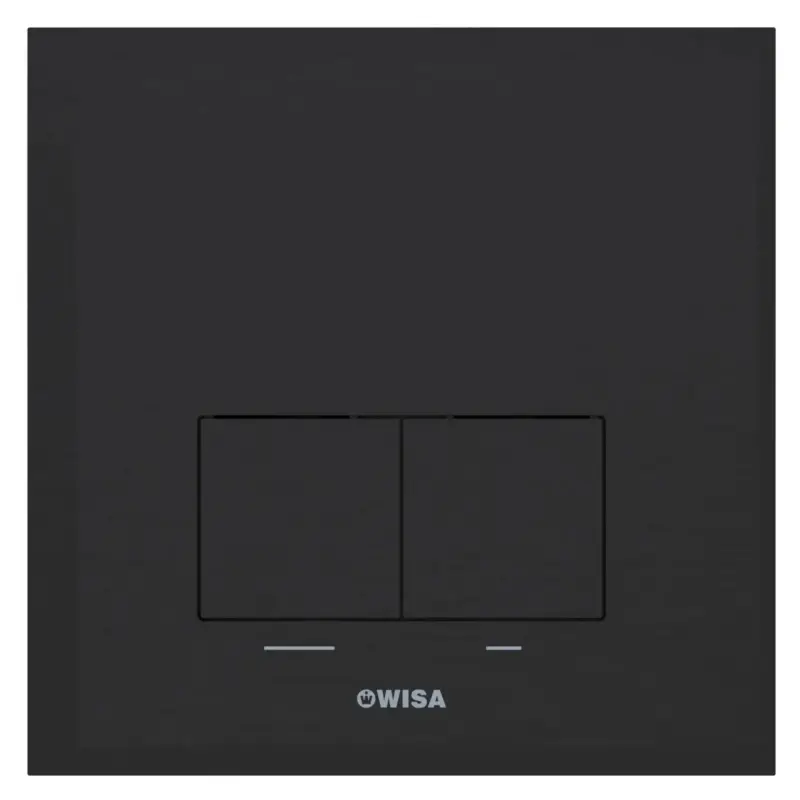 Express Levering Wisa Delos bedieningspaneel vierkant aluminium 16x16cm dualflush DF Mat Zwart