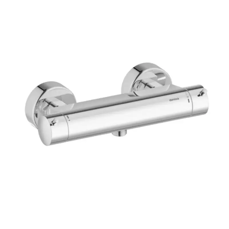 Laatste Versie Damixa Iris douchemengkraan thermostatisch hoh 15cm met koppelingen Chroom