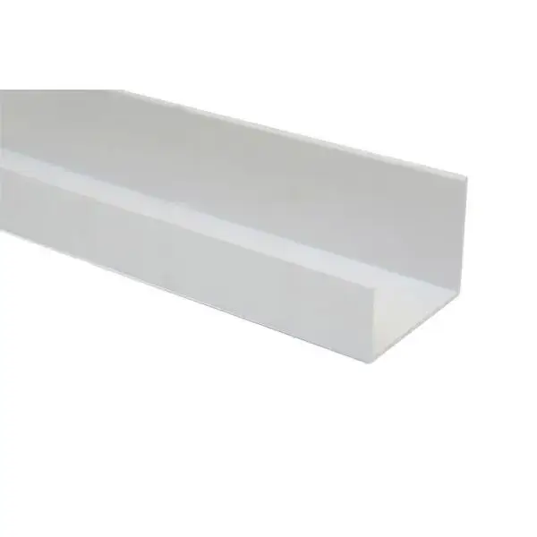 Recht pvc u-profiel - asymmetr. - 80mm - 4mtr/lng Seizoensaanbieding