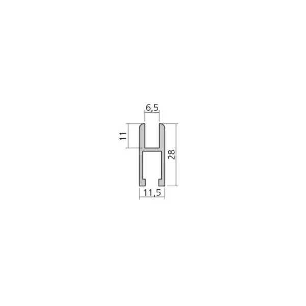 Aluminium profiel - 6mtr/lng Premium