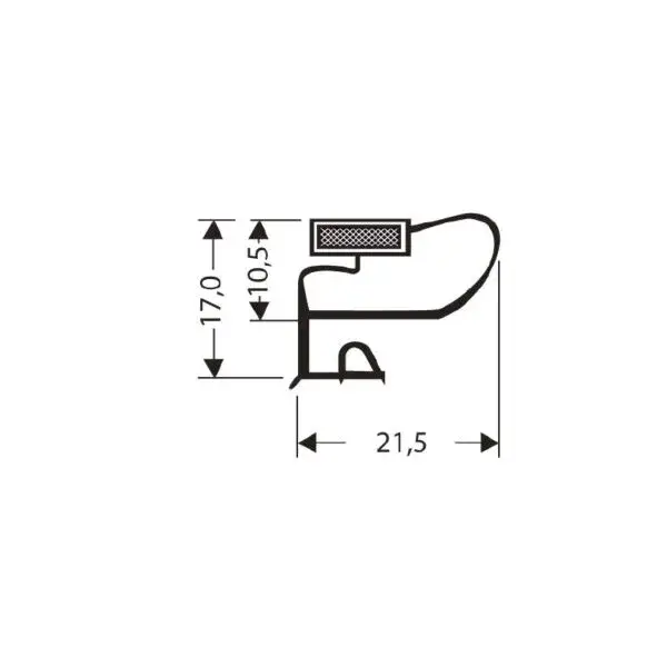 Dagaanbieding Kraalprofiel met magneet m25 - 2.55mtr/lng