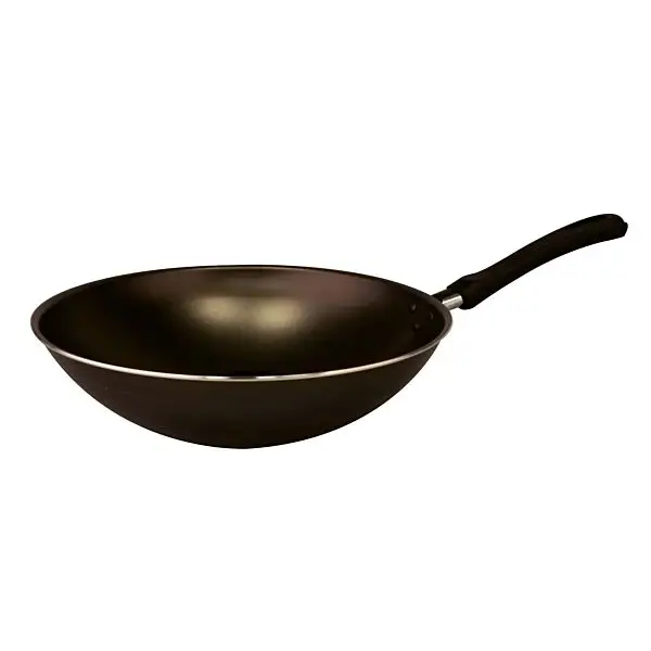 Wok h.c. silver+ 28 cm zwart Hete Deal