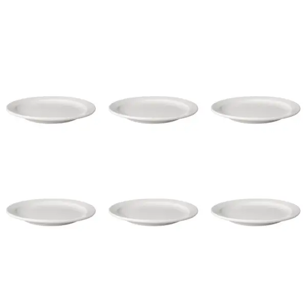 Uitverkoop Bord met smalle rand budgetline 21 cm wit