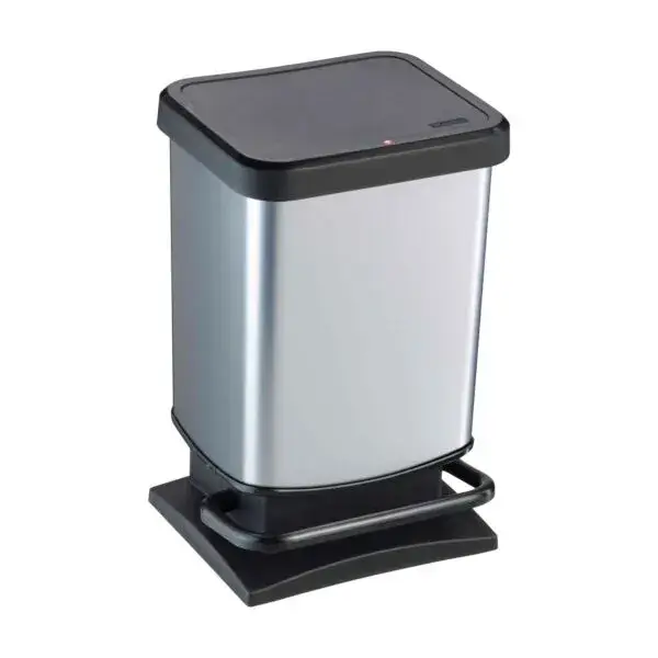 Hoge Kwaliteit Afvalbak paso 30 x 27 x 46 cm - 20 l zilver