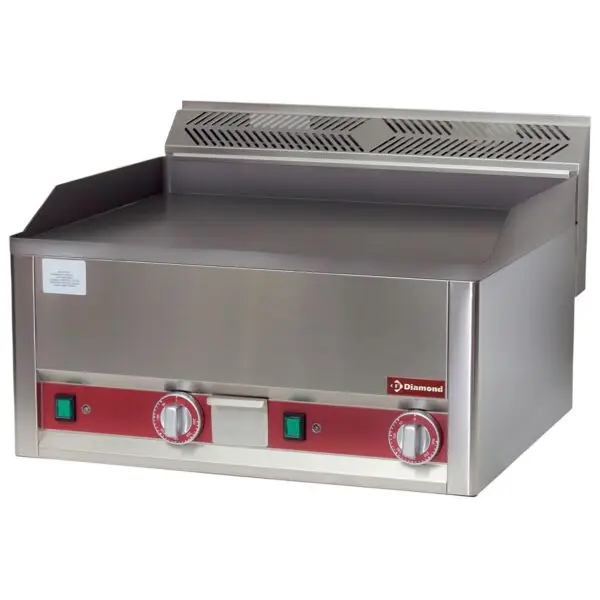 Diamond Dubbele elektrische vlakke bakplaat ES6/PLDT-N-LIQ 660x600x290 mm 6 kW 400-230V 3N 50-60Hz Weekendaanbieding