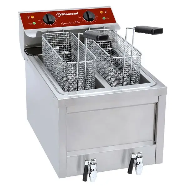 Beste Prijs Diamond elektrische friteuse 2 x 8 liter tafelmodel