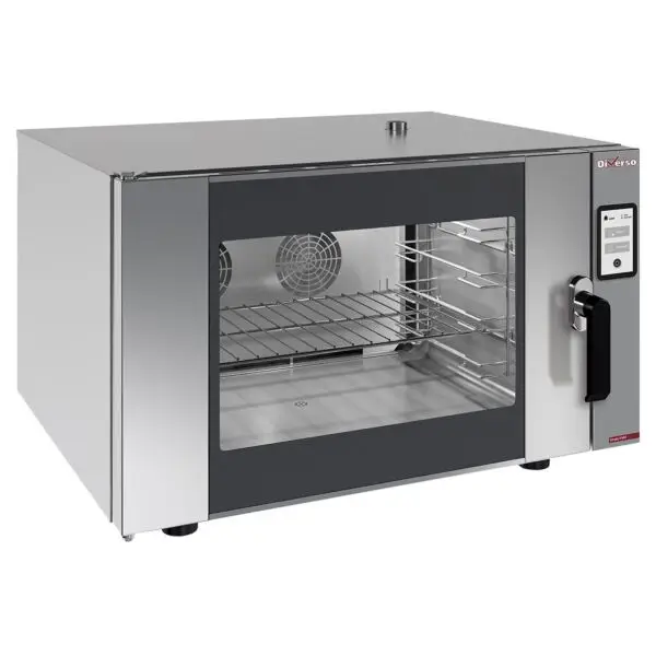 Diamond elektrische stoom- en convectieoven DIWR-FCV4-DG-2EME 885x795x560 mm 6,4 kW 400V touch screen met kerntemperatuurmeter Aanbieding