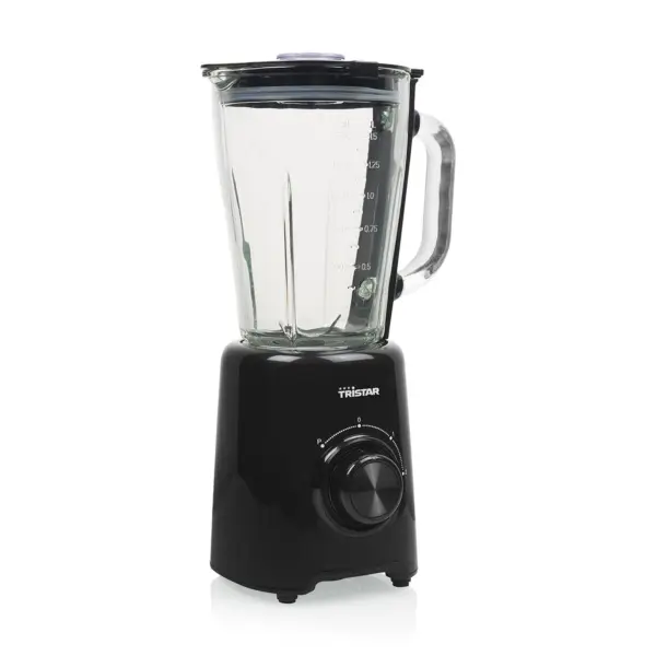 Tristar Blender BL-4477 Neutraal 1,5 liter 500 Watt Zwart met glazen kan Koopje