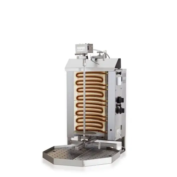 Gyros grill elektrisch motor boven 4 hittezones Voordeelprijs