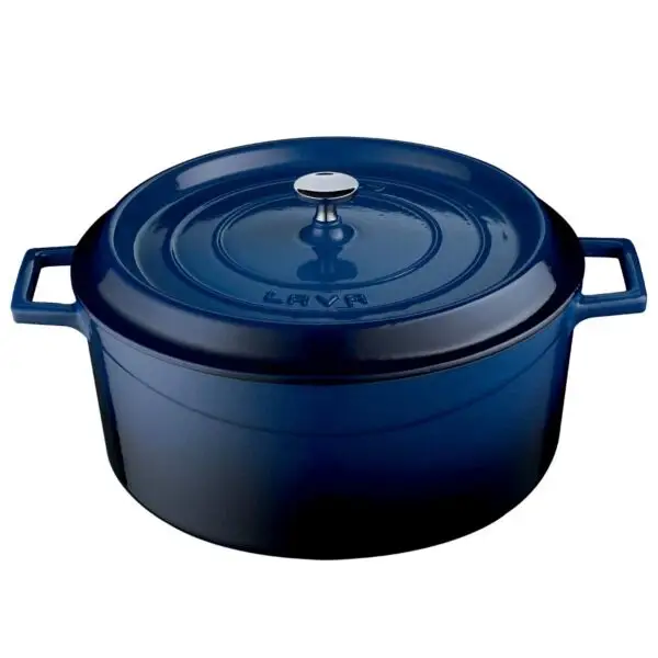 Snelle Levering Lava gietijzeren braadpan ø28 blauw