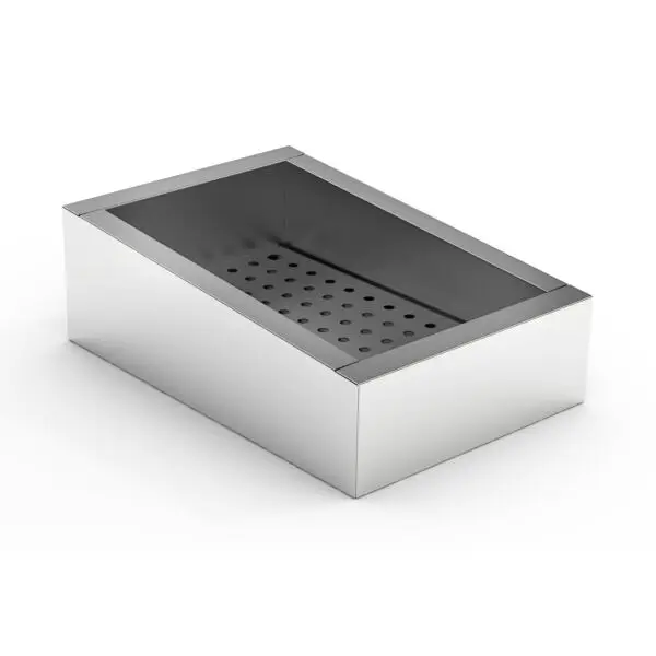 Crushed ice bak 1/1 gn schuin rvs aisi 304 afvoer aan de bedieningszijde Uitverkoop