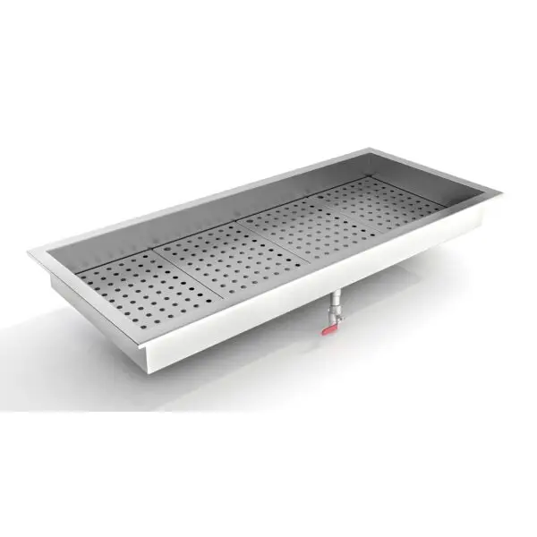 Crushed ice bak 4/1 gn inbouw rvs aisi 304 Snelle Levering