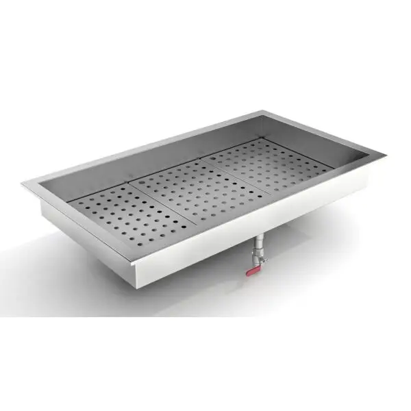 Snelle Levering Crushed ice bak 3/1 gn inbouw rvs aisi 304