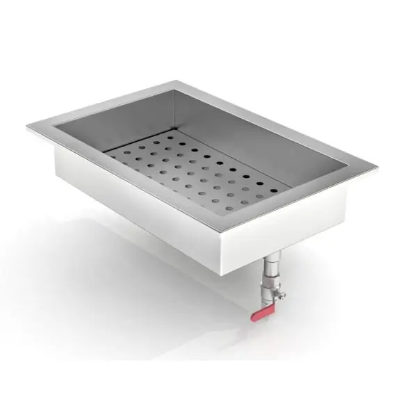 Rechtstreeks Van De Fabrikant Crushed ice bak 1/1 gn inbouw rvs aisi 304
