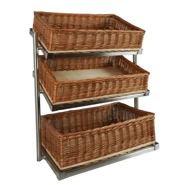 Broodmanden etagere 3 hoog breed incl. manden Dagaanbieding