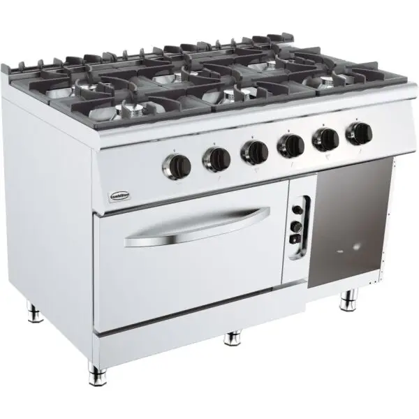 Base 700 gasfornuis 6 br. met gasoven Gratis Retour