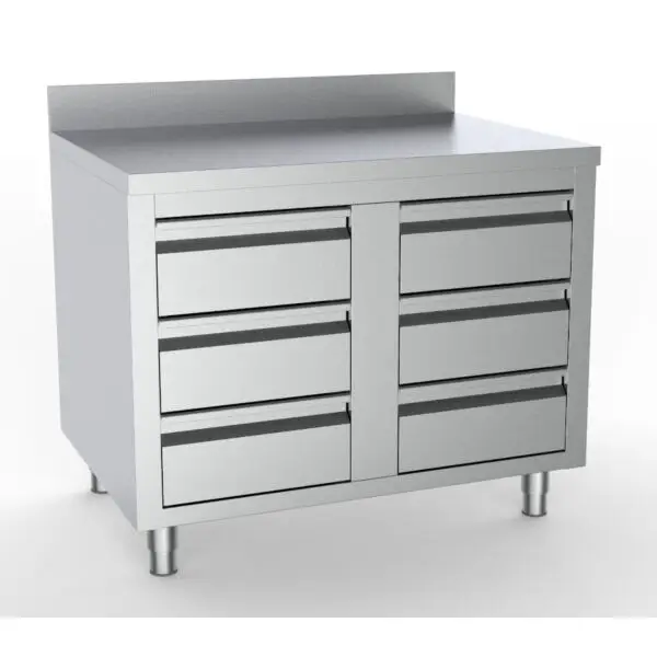 700 werktafel met 6 laden rand 1000 Seizoensaanbieding