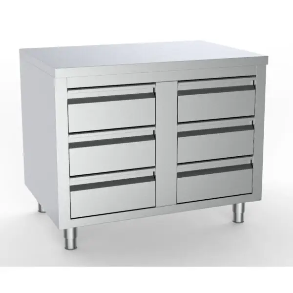 Flitsaanbieding 700 werktafel met 6 laden 1000