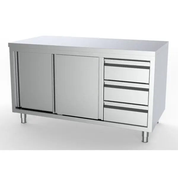 700 werktafel schuifdeuren laden rechts 2000 Speciale Aanbieding
