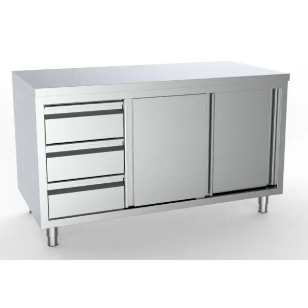 700 werktafel schuifdeuren laden links 2000 Exclusieve Aanbieding